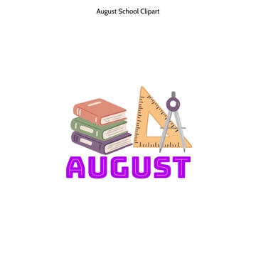 Free August School Clipart to Edit Online