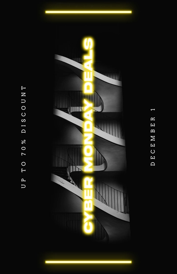Free Cyber Monday Building Poster Template to Edit Online