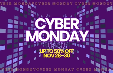 Free Landscape Cyber Monday Poster Design Template to Edit Online