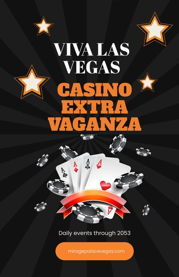 Free Vegas Casino Poster Template to Edit Online
