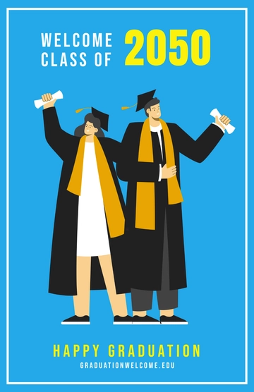 Free Printable Graduation Welcome Poster to Edit Online