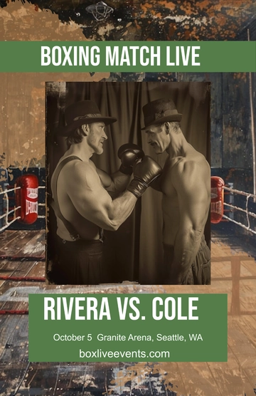 Free Classic Boxing Poster Design Template to Edit Online