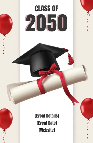Free Blank Graduation Tribute Poster to Edit Online