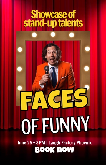 Free Comedy Poster Template to Edit Online