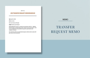 Transfer Request Memo Template