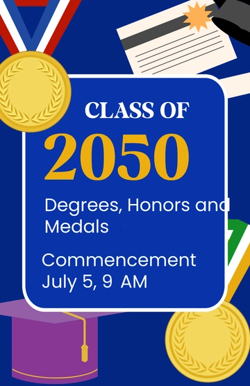 Free University Graduation Poster Template to Edit Online