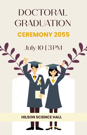 Free Postgraduate Graduation Poster Template to Edit Online