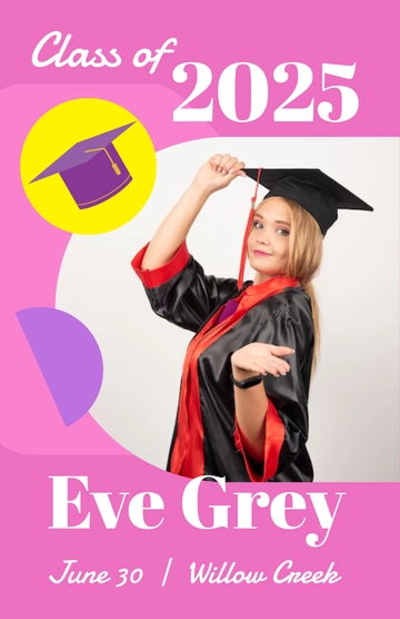 Free Handmade Graduation Poster Template to Edit Online