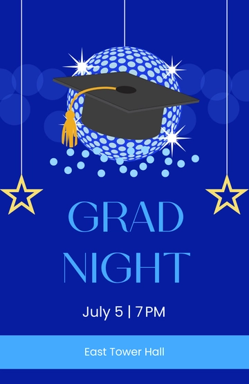 Free Aesthetic Graduation Party Poster Template to Edit Online