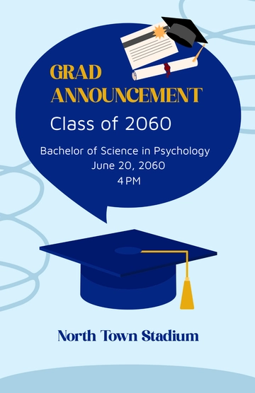Free Graduation Announcement Modern Poster Template to Edit Online