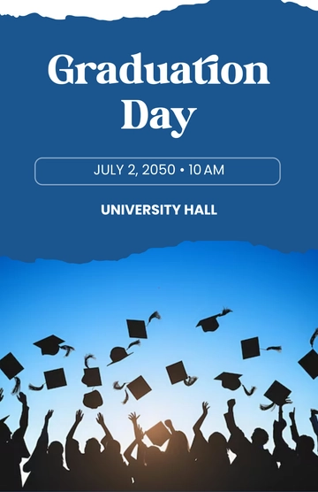 Free Professional Graduation Invitation Poster Template to Edit Online