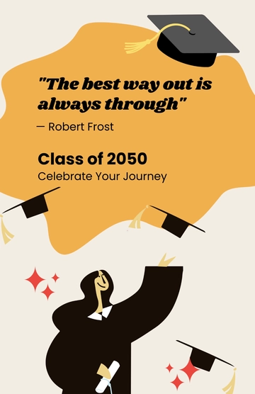 Free Graduation Quotes Poster Template to Edit Online