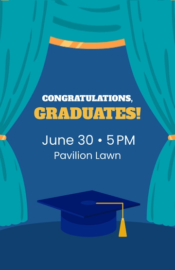 Free Graduation Backdrop Poster Design Template to Edit Online
