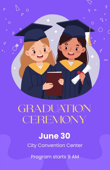 Free Graduation Program Poster Template to Edit Online