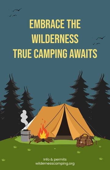 Free Wilderness Camping Poster Template to Edit Online
