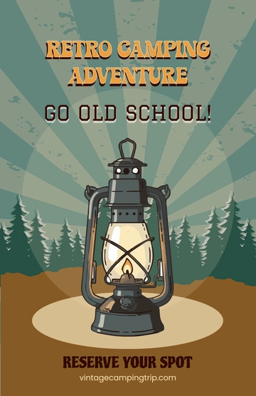 Free Camping Poster Template to Edit Online