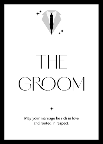 Free Printable Groom Wedding Wishes Template to Edit Online