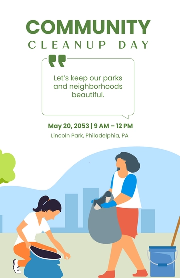 Free Charity Cleanup Poster Template to Edit Online