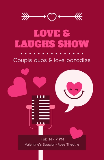 Free Romantic Comedy Poster Template to Edit Online