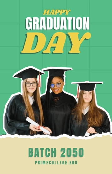 Free Retro Background Graduation Poster to Edit Online