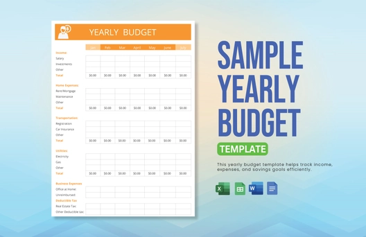 Sample Yearly Budget Template