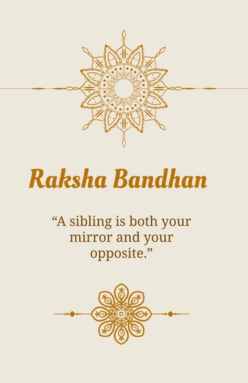 Free Raksha Bandhan Quotes Poster Template to Edit Online