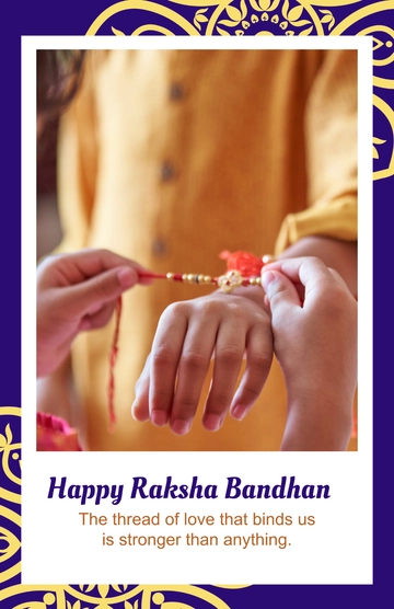 Free Raksha Bandhan Image Poster Template to Edit Online