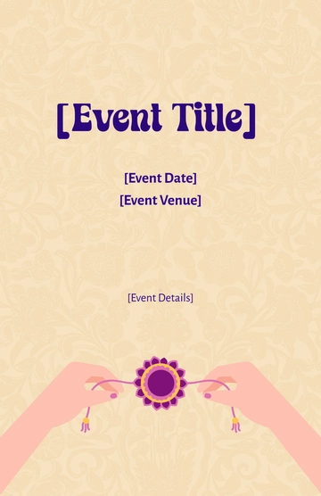 Free Blank Raksha Bandhan Poster Template to Edit Online