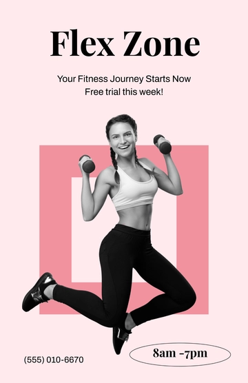 Simple Physical Fitness Poster Template