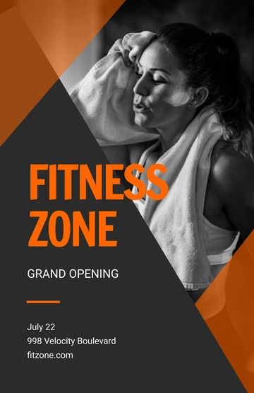 Free Fitness Gym Opening Poster Template to Edit Online