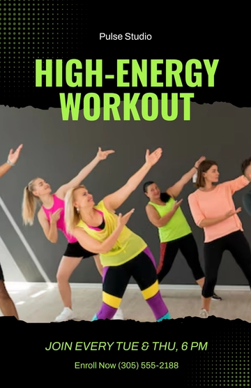 Free Zumba Fitness Poster Template to Edit Online