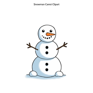 Free Snowman Carrot Clipart to Edit Online