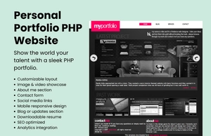 Free Personal Portfolio PHP Website