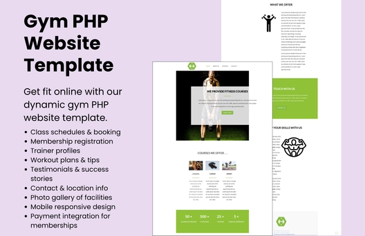 Free Gym PHP Website Template Free Gym PHP Website Template