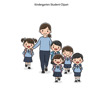 Free Kindergarten Student Clipart to Edit Online