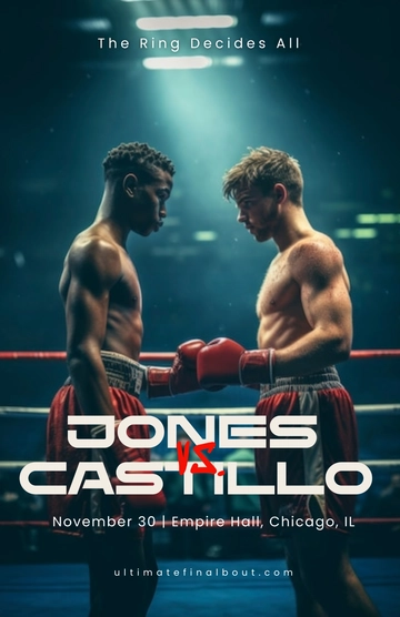 Free Final Match Boxing Poster Template to Edit Online
