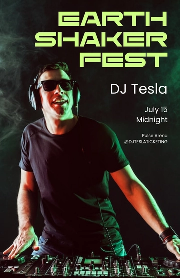 Free EDM DJ Poster Template to Edit Online