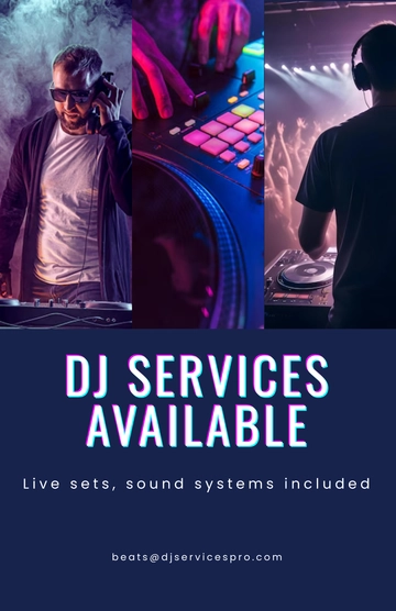 Free DJ Advertisement Poster Template to Edit Online