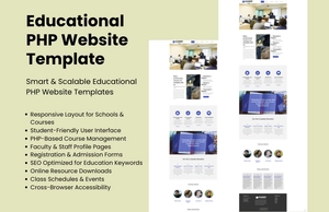 Free Educational PHP Website Template