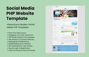 Free Social Media PHP Website Template