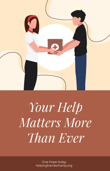 Free Aesthetic Charity Help Poster Template to Edit Online