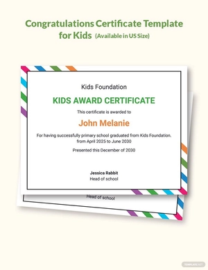 Kids Award Certificate Template