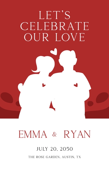 Free Couple Love Poster Template to Edit Online