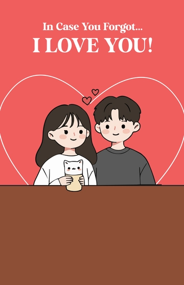 Free Cute Love Poster Design Template to Edit Online