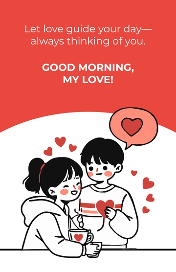 Free Good Morning Love Poster Template to Edit Online