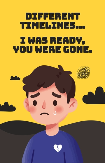 Free Creative Sad Love Poster Template to Edit Online