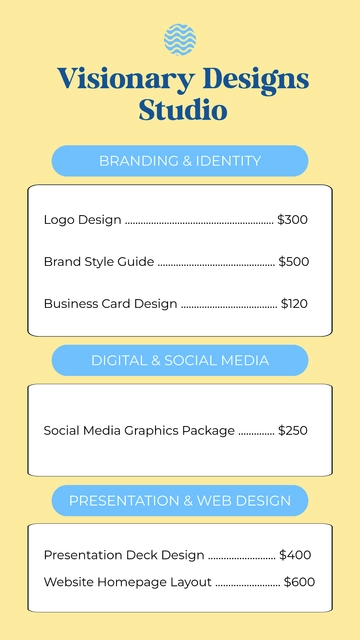 Free Designer Price List Template