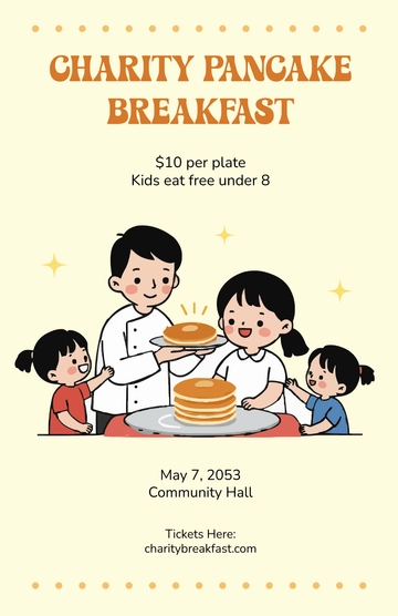 Free Charity Breakfast Poster Template to Edit Online