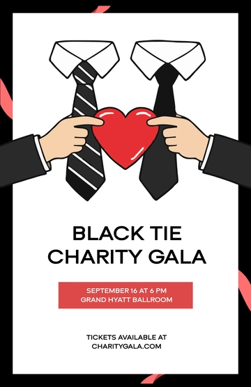 Free Professional Charity Party Poster Template to Edit Online