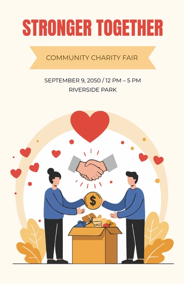 Free Community Charity Poster Template to Edit Online